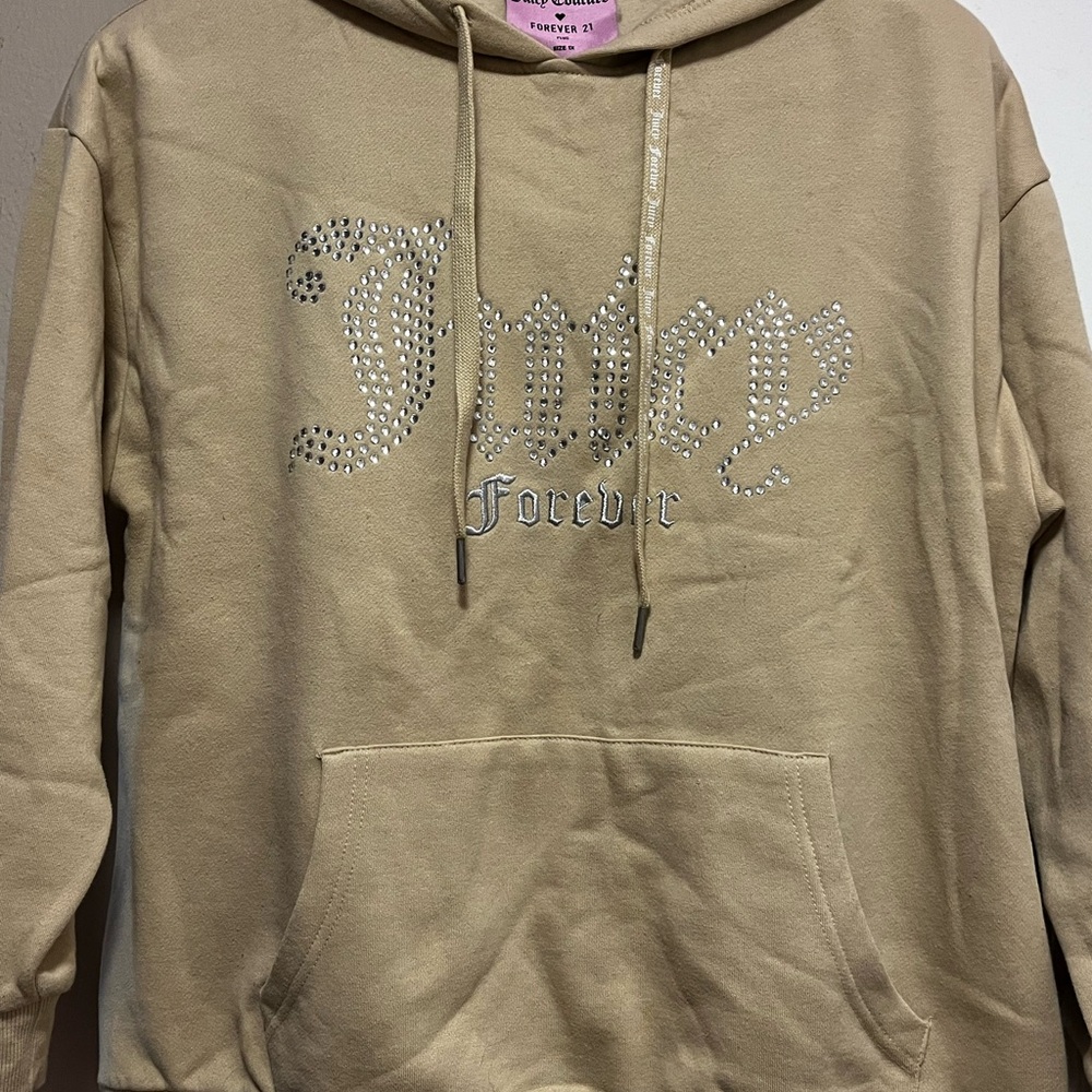 *SET* Juicy Couture X Forever 21 Tan Hoodie Sweater and Sweats SET